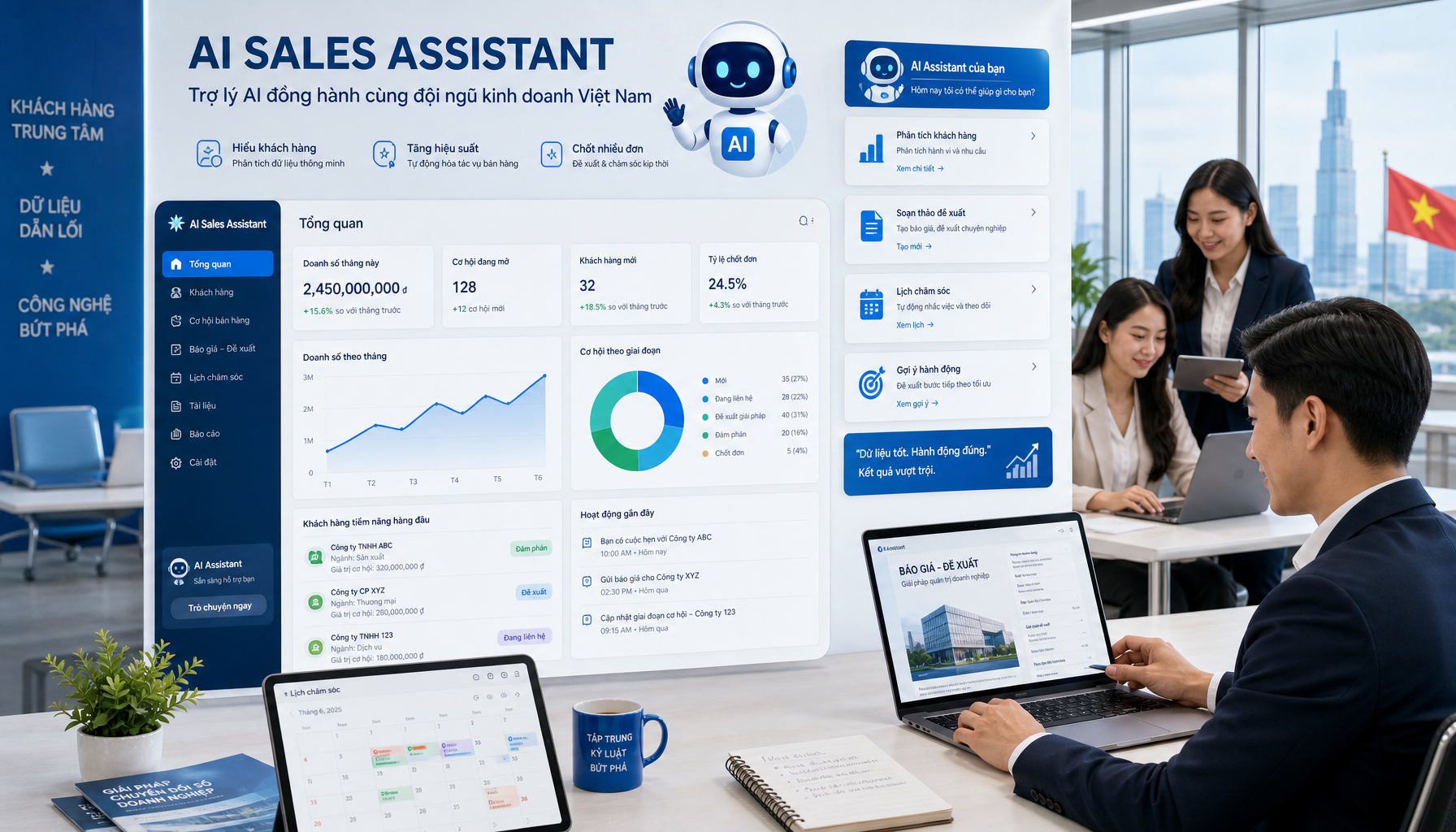 AI Sales Assistant hỗ trợ doanh nghiệp bán hàng hiệu quả hơn