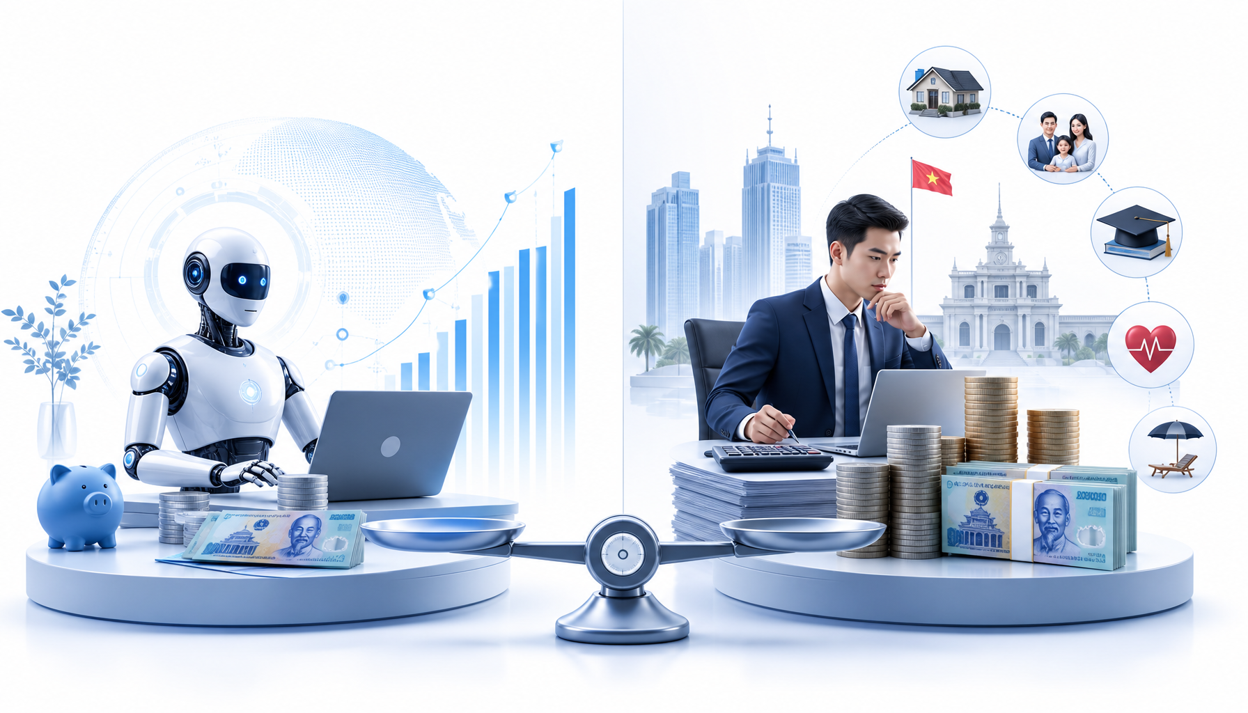 So sánh bảng giá thuê nhân viên AI với chi phí thuê nhân viên thật và agency